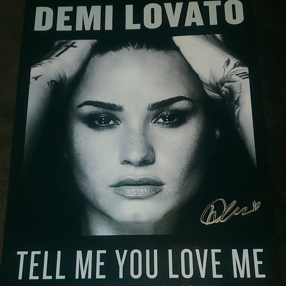 Demi Lovato Signed Poster Ariana Grande SOLD OUT